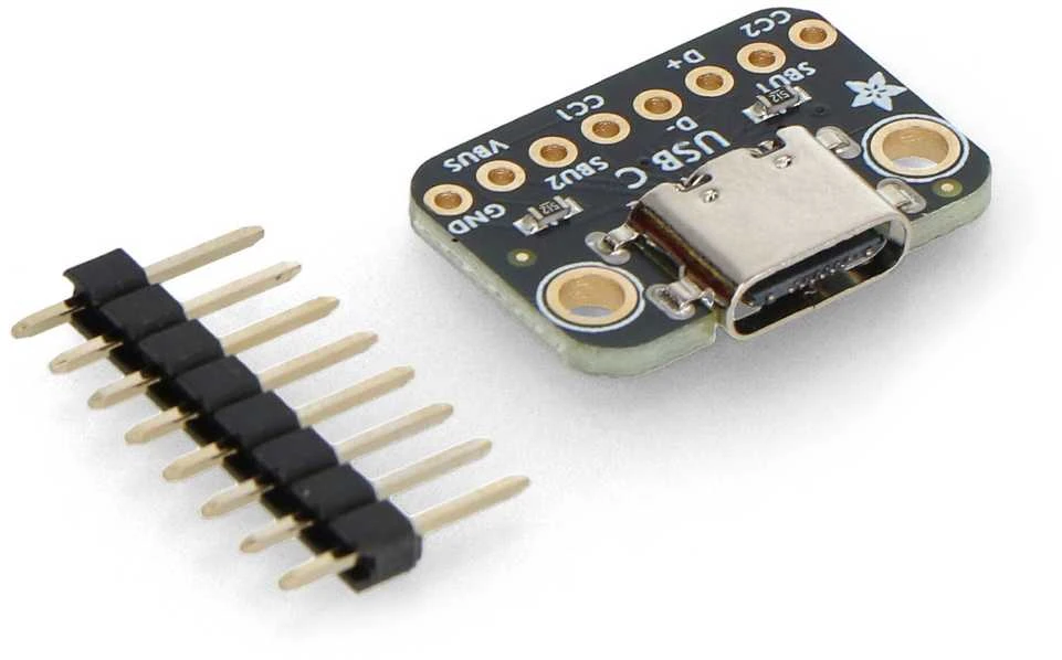 Įleidžiamas USB C tipo modulis – Maišymo plokštės jungtis – Adafruit 6050