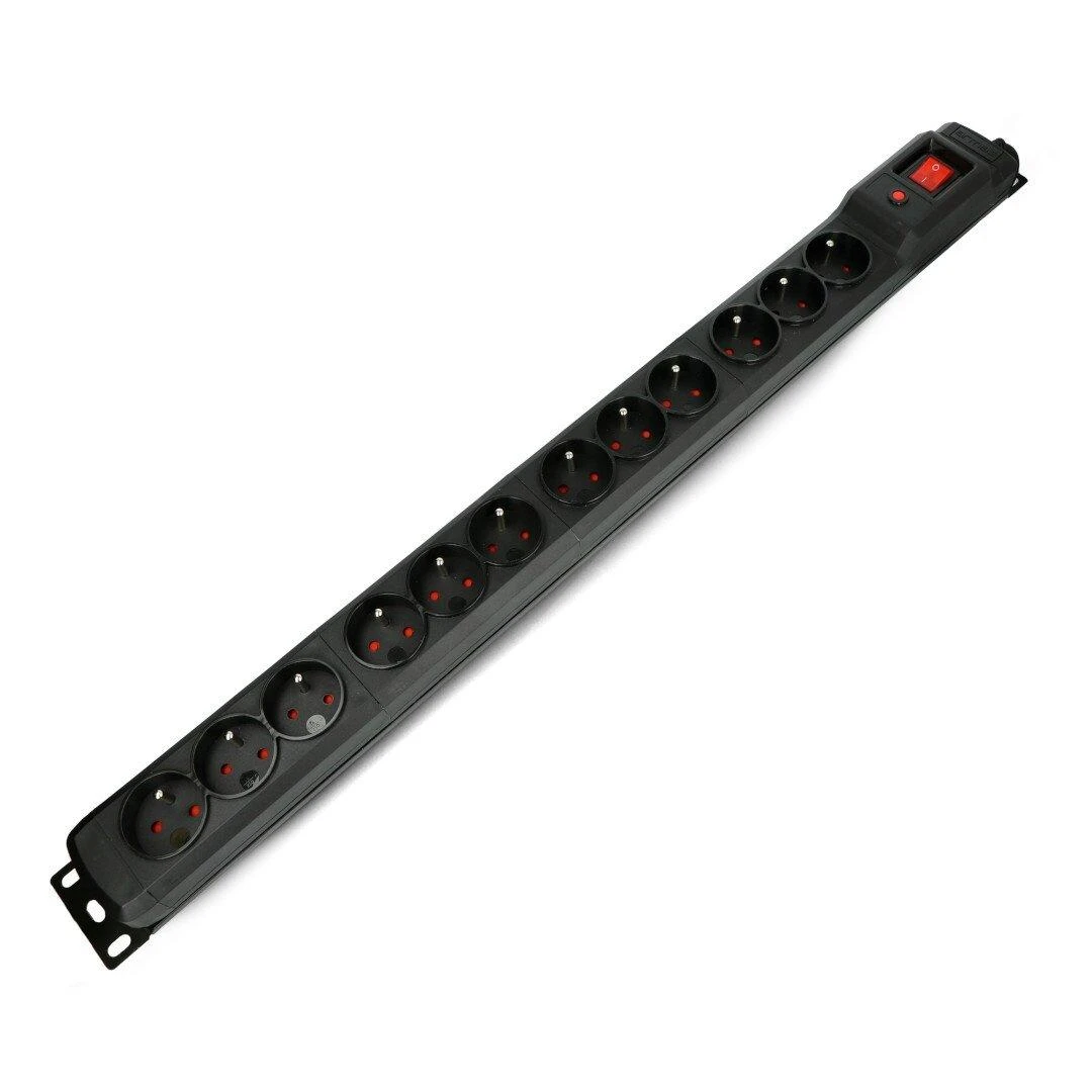 ARMAC M12/16/45/CZ Surge Protection MULTI 12M/16A RACK 19 12 lizdų 4,5m juodas
