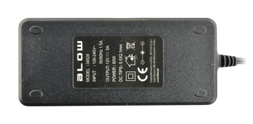 Blow Oem Impulsinis maitinimo šaltinis 12V/5A - DC 5.5/2.1mm