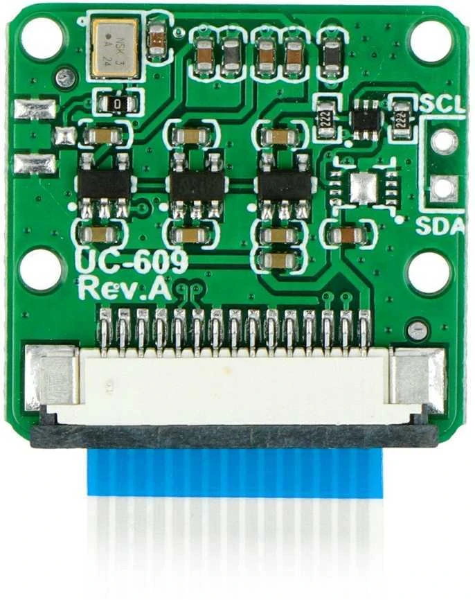 IMX219 kameros modulio galinė dalis su jungtimi