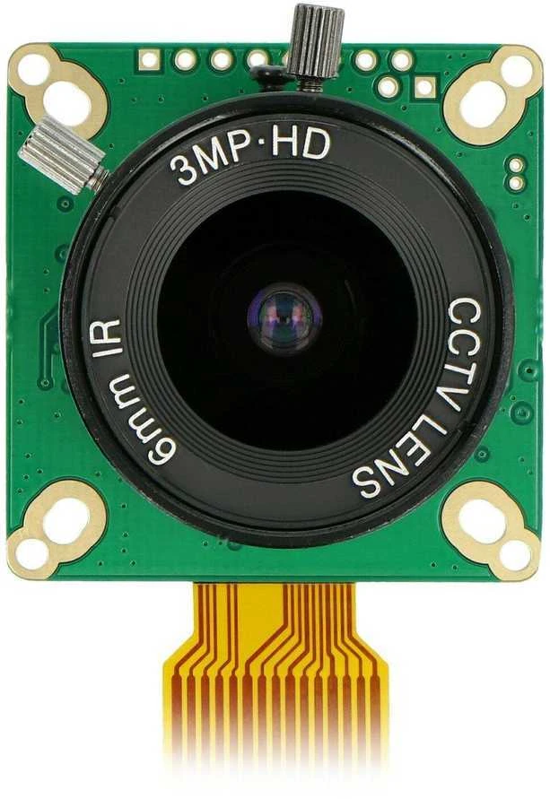 IMX477 kameros modulis su 6mm CCTV objektyvu