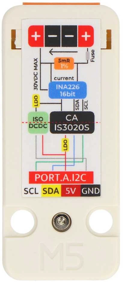 INA226-10A M5Stack modulis su blokine schema