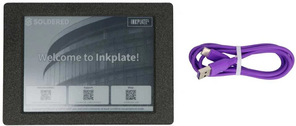 Inkplate 6 su korpusu – 6 colių e-popieriaus ekranas 800x600px – ESP32 – skirtas Arduino – Soldered 333233