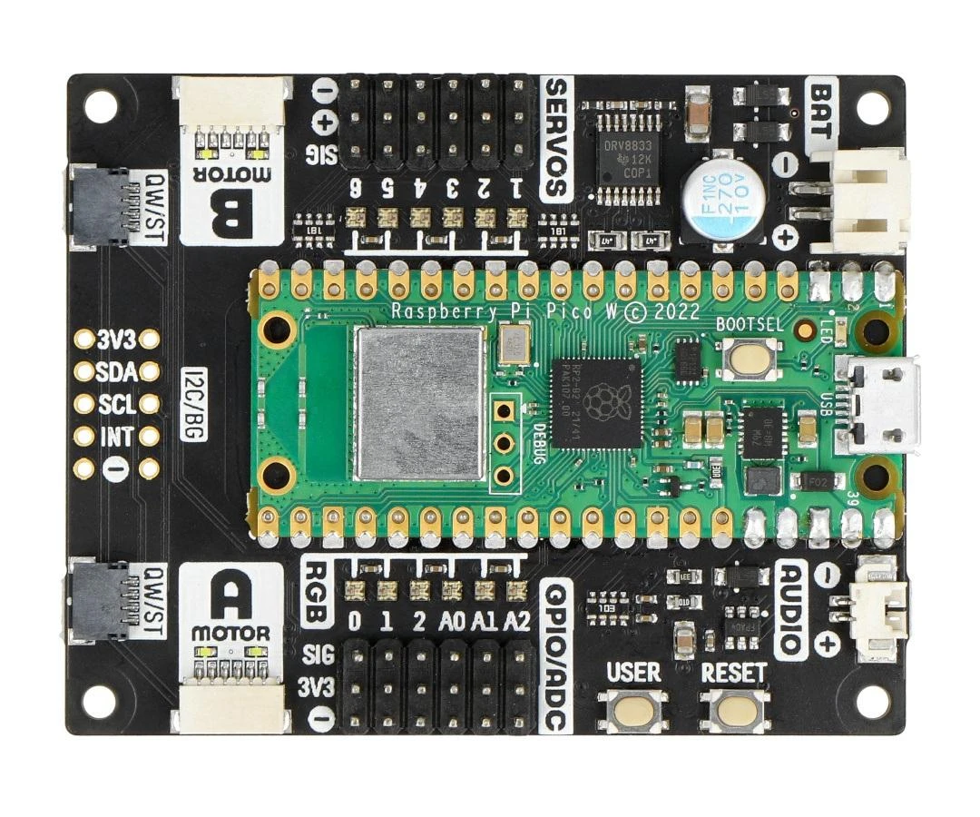 Inventor 2040W kūrimo plokštė su Raspberry Pi Pico W