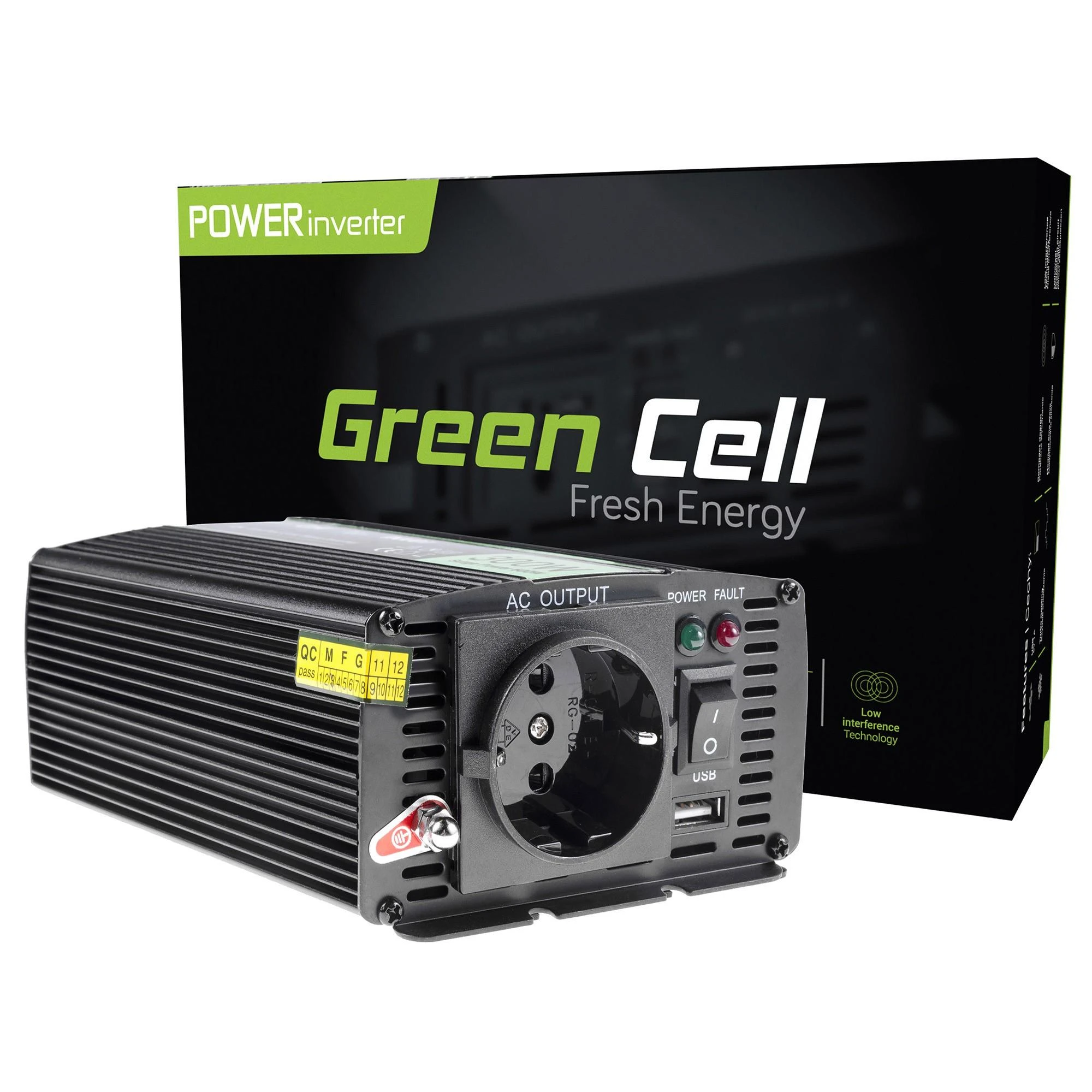 Green Cell 12V į 230V keitiklis su pakuote
