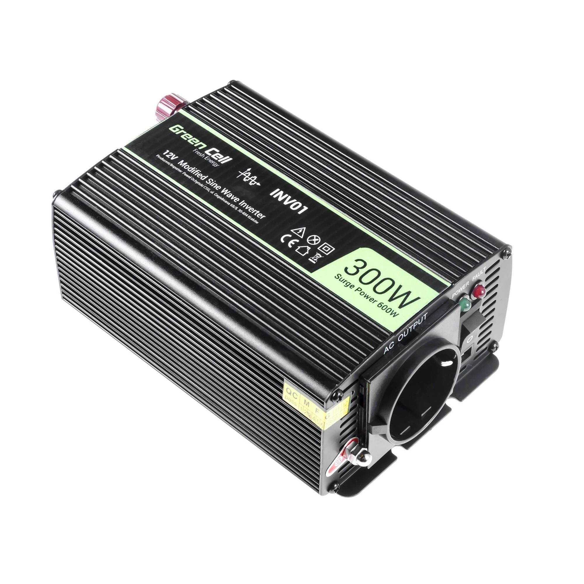 Green Cell Žalias Cell Žalias CELL Car Power Inverter Keitiklis 12V į 230V 300W/600W