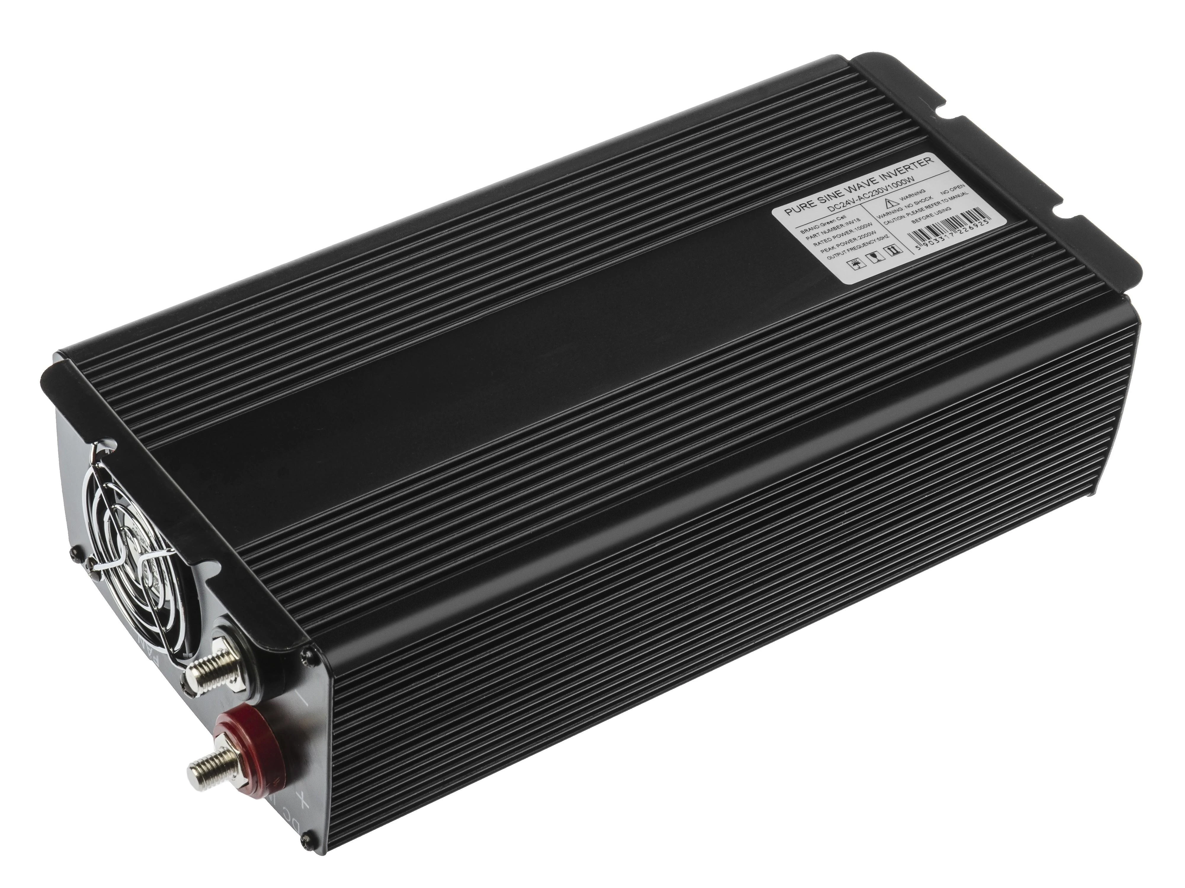 Green Cell Žalias Cell Inverteris 24V/230V 1000W/2000W Sinusinė išėjimo įtampa Žalias Cell