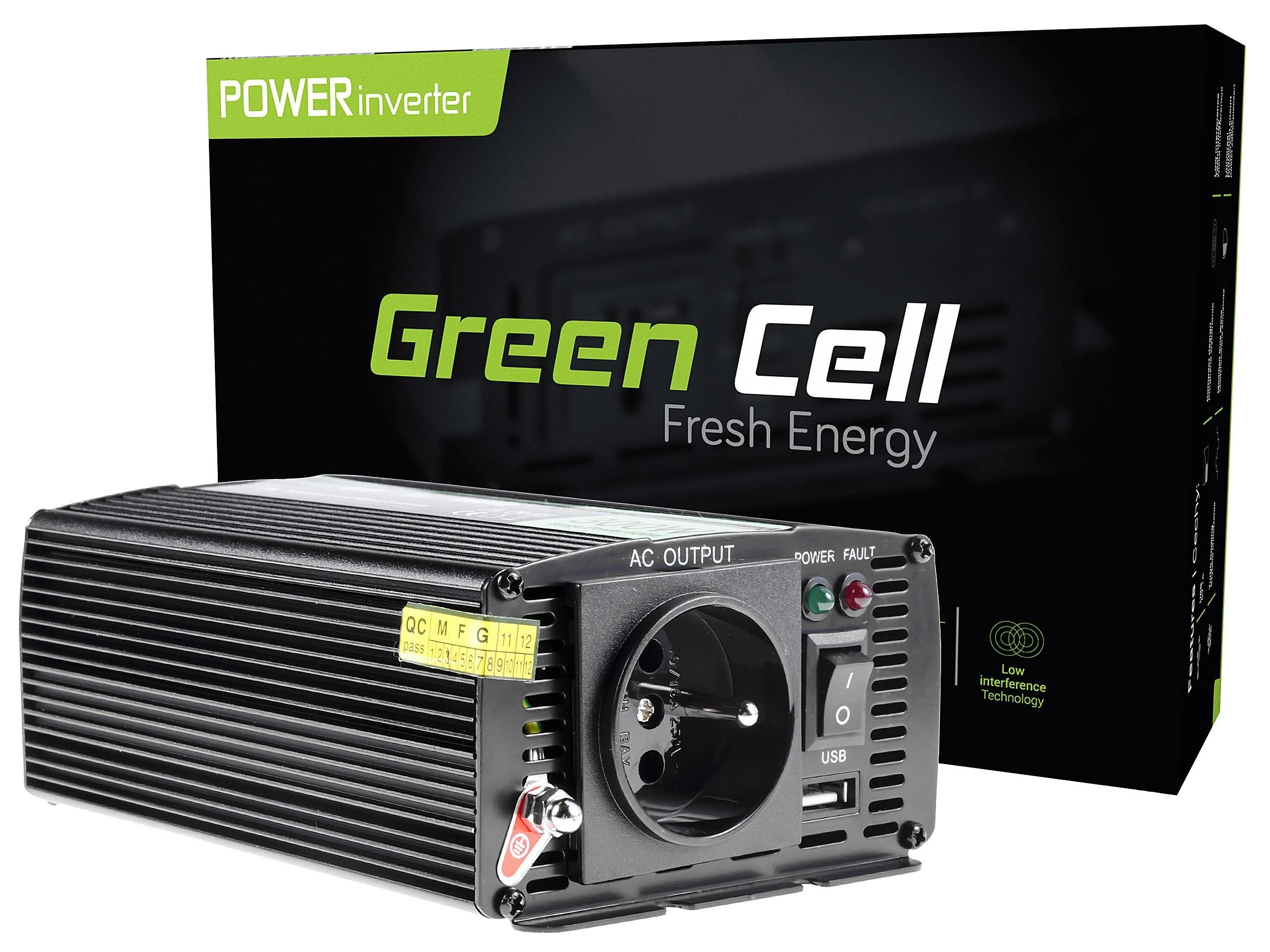 Green Cell 24V į 230V keitiklis su pakuote