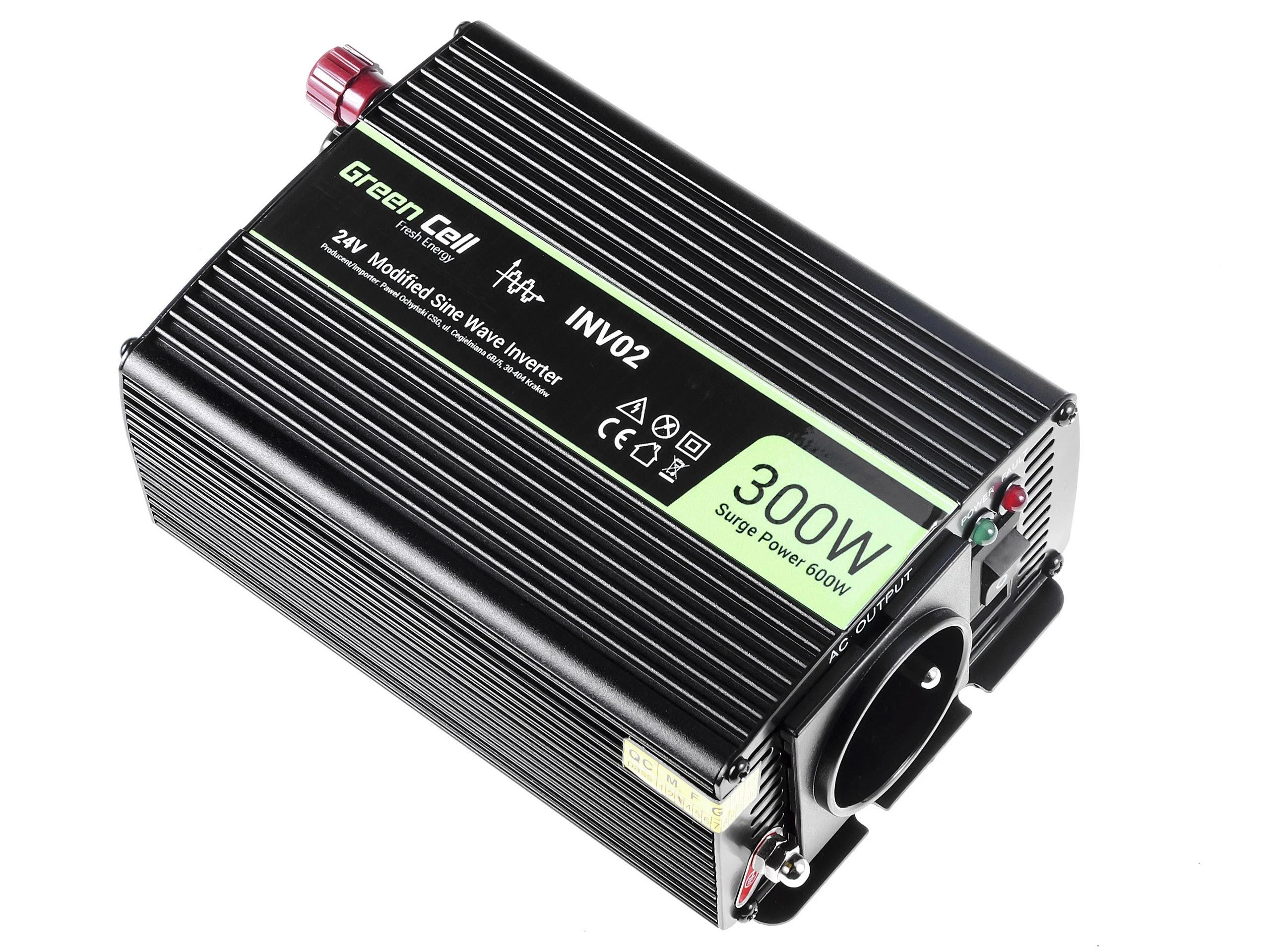 Žalias Cell Žalias CELL Car Power Inverter Keitiklis 24V į 230V 300W/600W