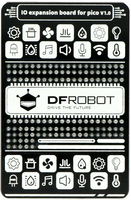 DFRobot Pico išplėtimo plokštės viršutinė pusė