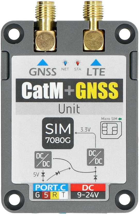 IoT CAT-M / NB-IoT + GNSS SIM7080G modulis su telekomunikacijų antena ...