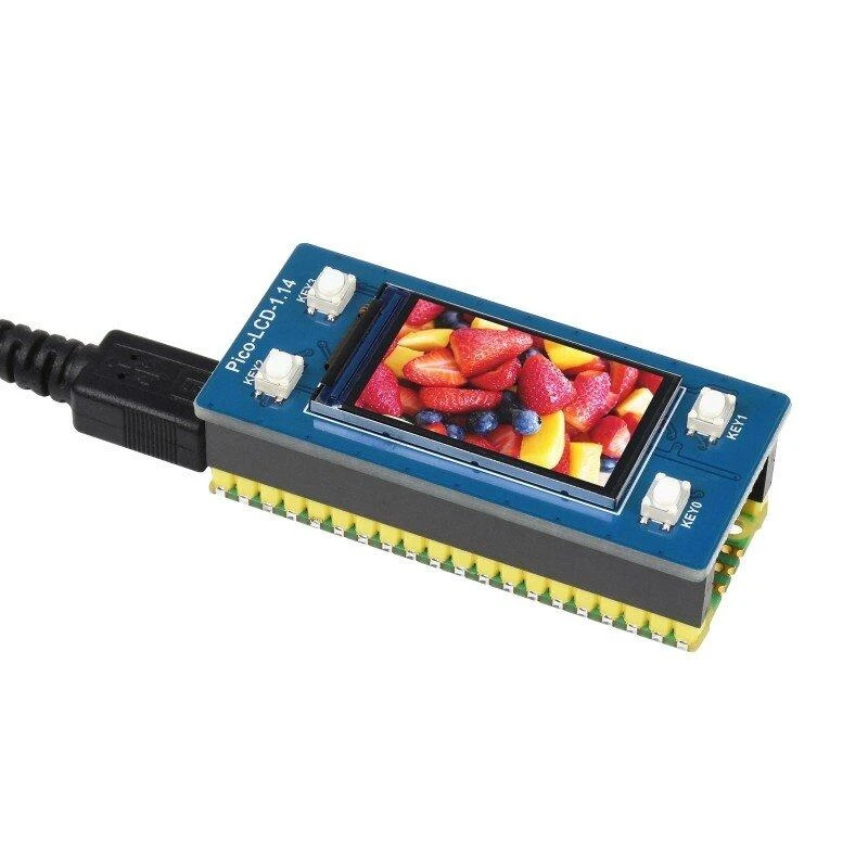 Waveshare 1.14 coliu LCD ekranas su Raspberry Pi Pico