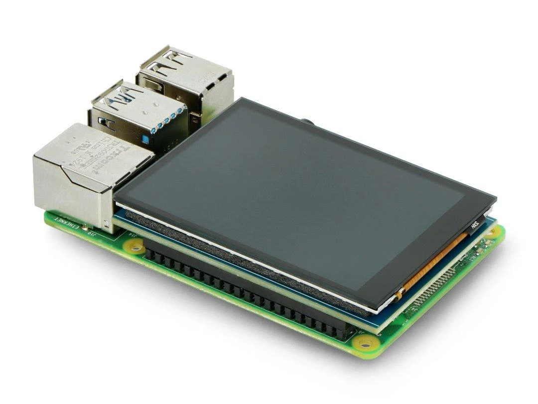IPS LCD talpinis jutiklinis ekranas 2.8" 480x640px DPI GPIO, skirtas Raspberry Pi, Waveshare 18628