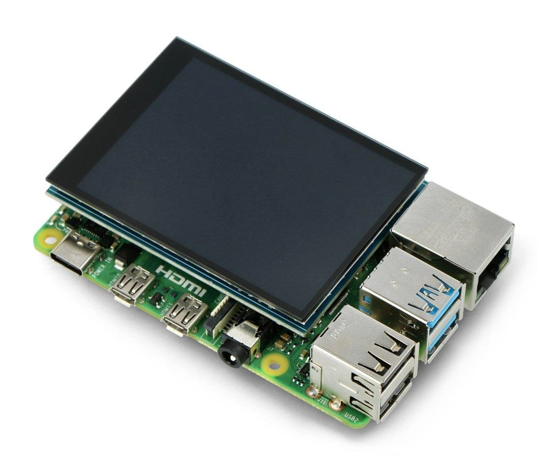 IPS LCD talpinis jutiklinis ekranas 2.8" 480x640px DPI GPIO, skirtas Raspberry Pi, Waveshare 18628