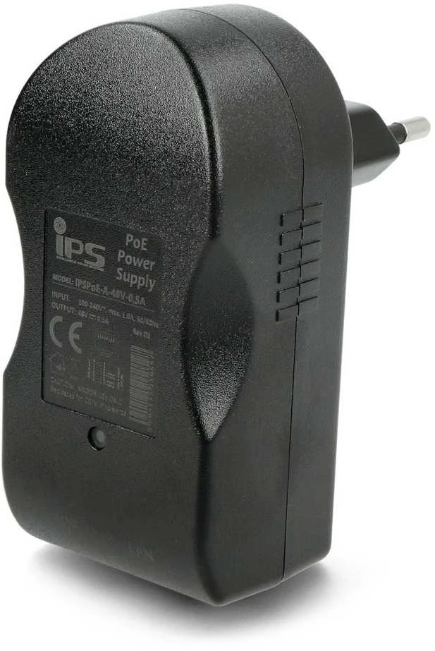 IPS PoE maitinimo adapteris 48V - galinio korpuso vaizdas
