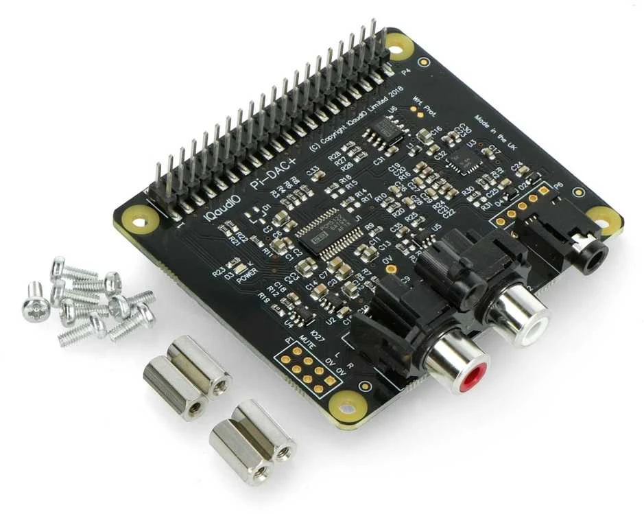 IQaudIO DAC+ - garso plokštė Raspberry Pi 4B/3B+/3B