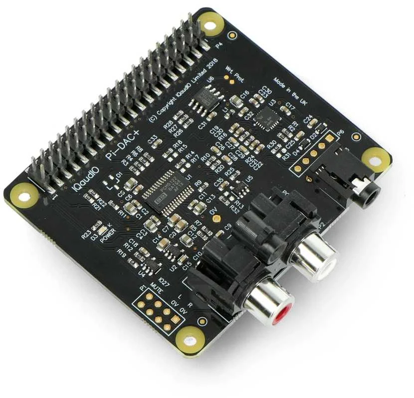 IQaudIO DAC+ - garso plokštė Raspberry Pi 4B/3B+/3B