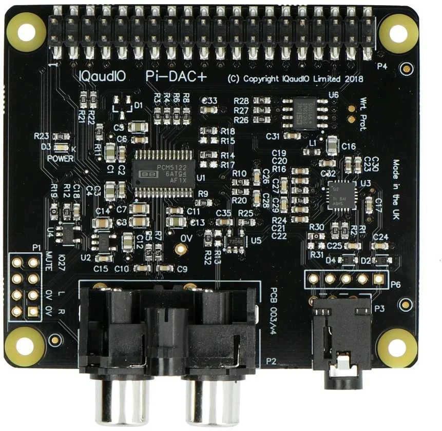 IQaudIO DAC+ - garso plokštė Raspberry Pi 4B/3B+/3B
