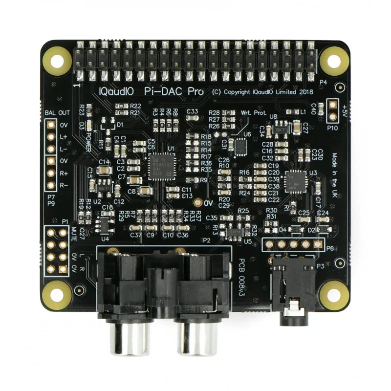 IQaudIO DAC Pro plokštė su RCA jungtimis