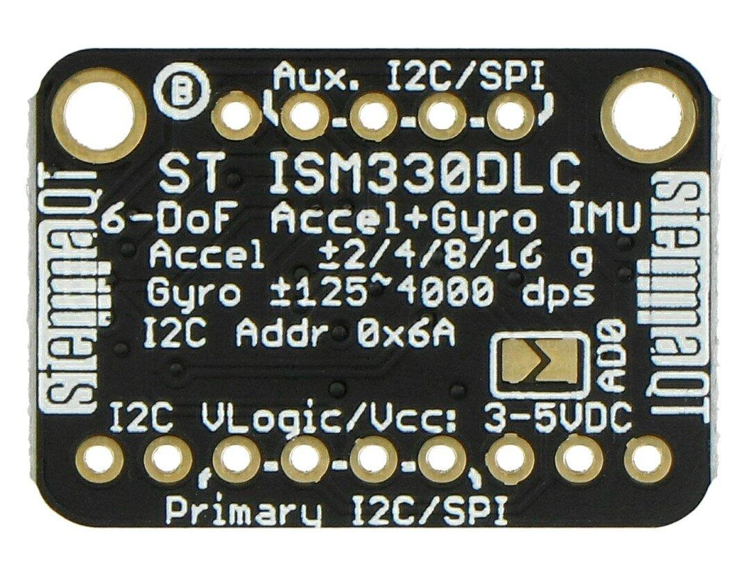 ISM330DHCX 6DoF IMU, 3 ašių akselerometras ir giroskopas, Adafruit 4502
