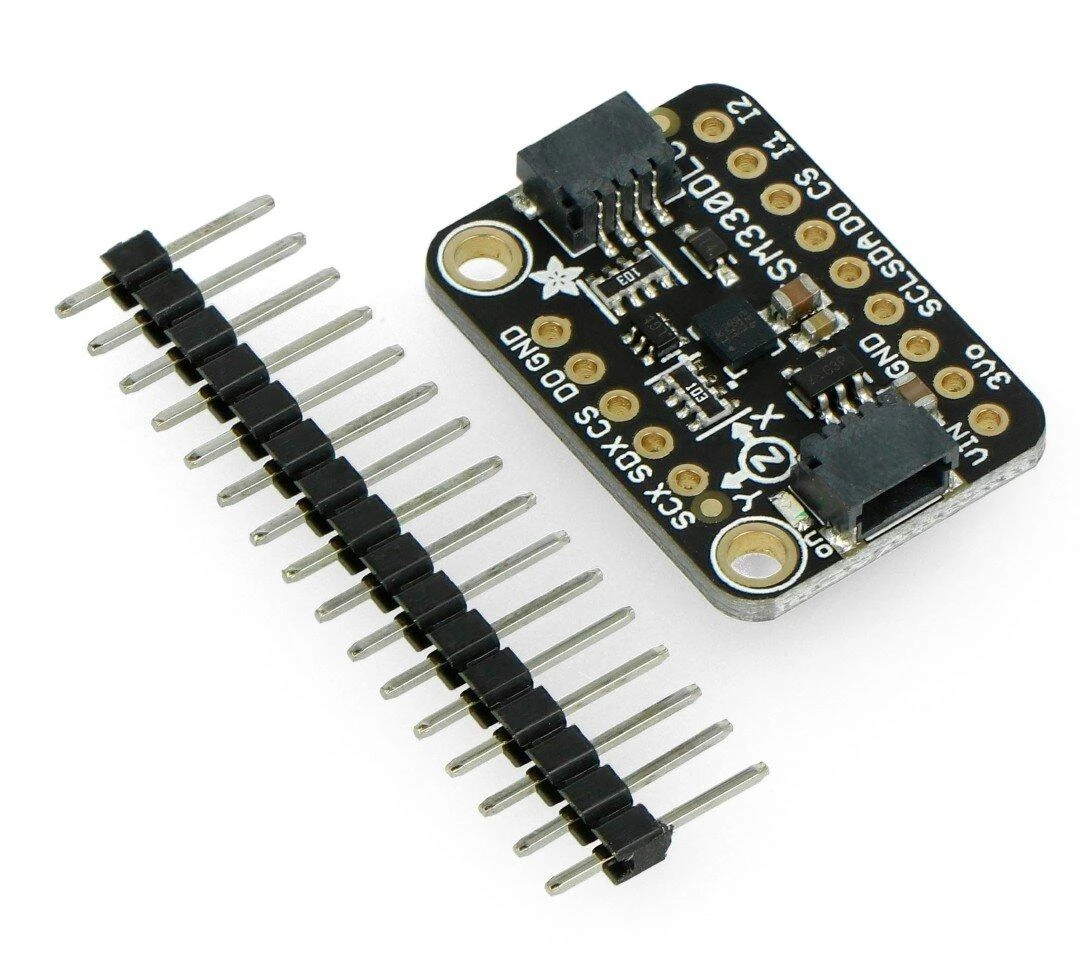 Adafruit 6DoF modulis su neprilituotais kaiščiais
