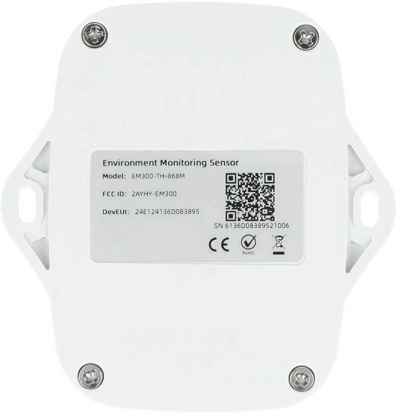Išmanusis IP67 LoRaWAN temperatūros ir drėgmės jutiklis – baltas – Milesight EM300-TH-868M