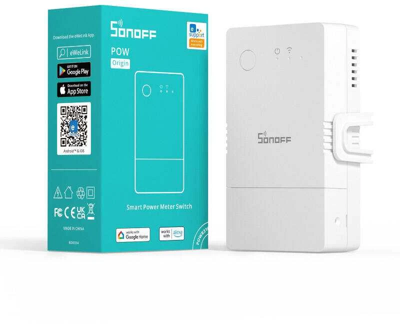SONOFF POWR316 išmanusis 1 kanalo jungiklis Wi-Fi su elektros sąnaudų apskaita