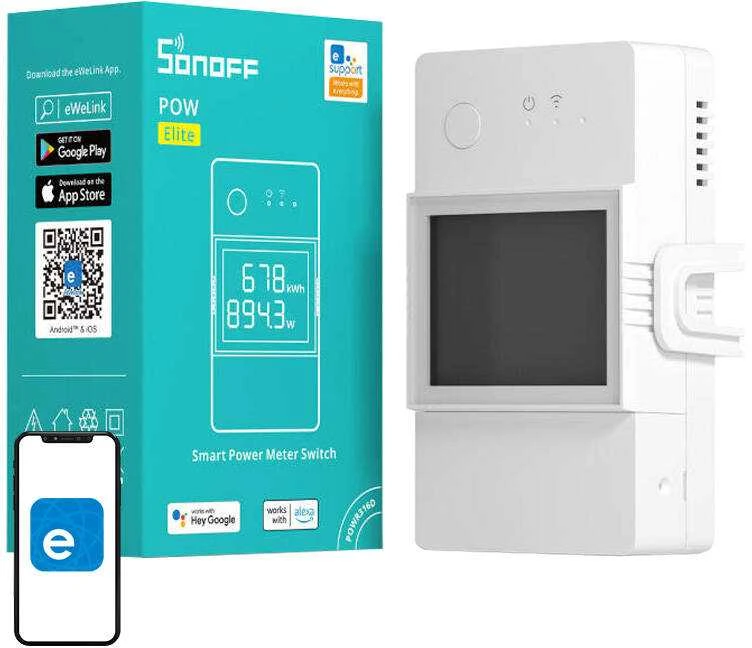 SONOFF POW Elite 16A 1 kanalo relė su elektros sanaudų matavimu (POWR316D Elite)