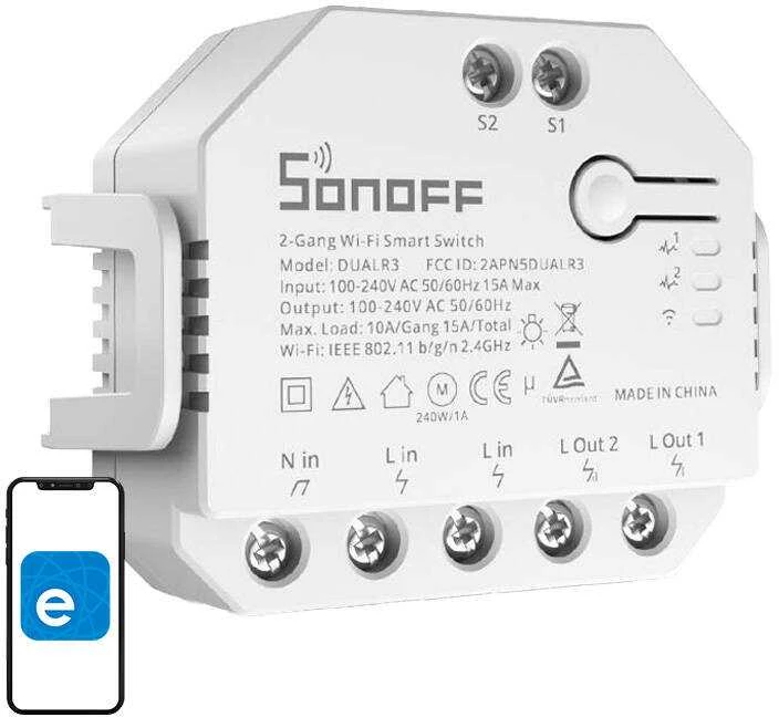 Išmanusis jungiklis WiFi Sonoff Dual R3