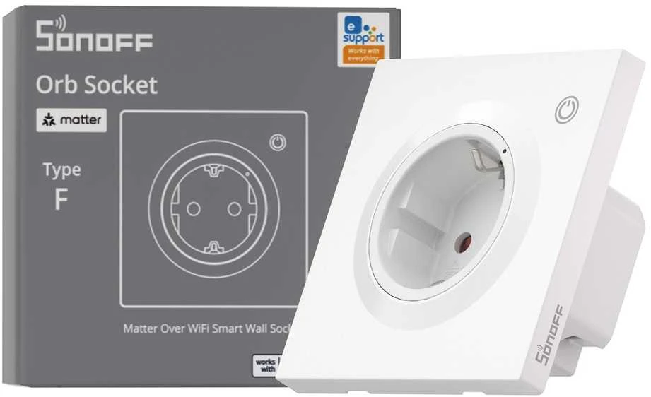 „Sonoff WS01TPF-E“ išmanusis sieninis WiFi lizdas (F tipo)