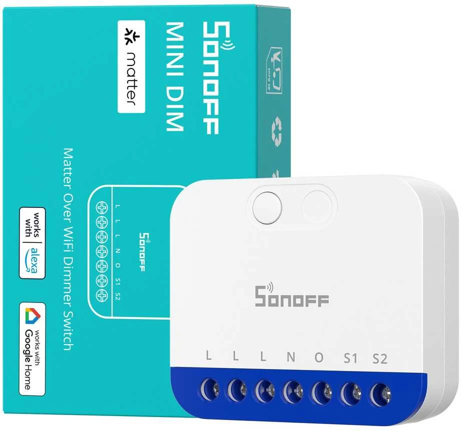 Sonoff Mini Extreme Dim išmanusis 1 kanalo Wi-Fi dimeris, Matter