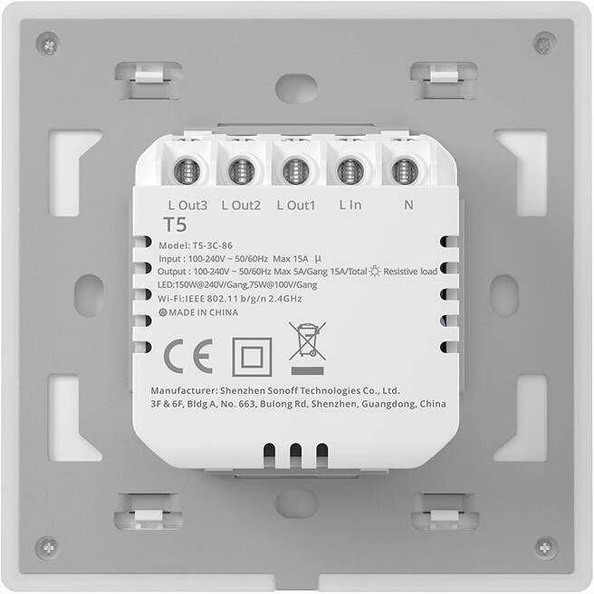 Sonoff TX Ultimate WiFi eWelink remote jutiminis 2 kanalų jungiklis