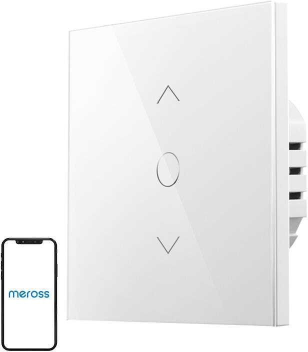 Jutiklinis inteligentny wyłącznik czasowy rolet WiFi Meross MRS100HK(EU) (HomeKit)