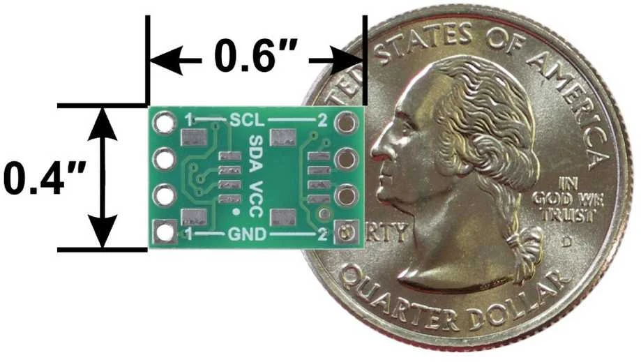 ISO1640 - dvikryptis I2C izoliatorius be jungčių - 3-5.5V/2.25-5.5V - Pololu 5390