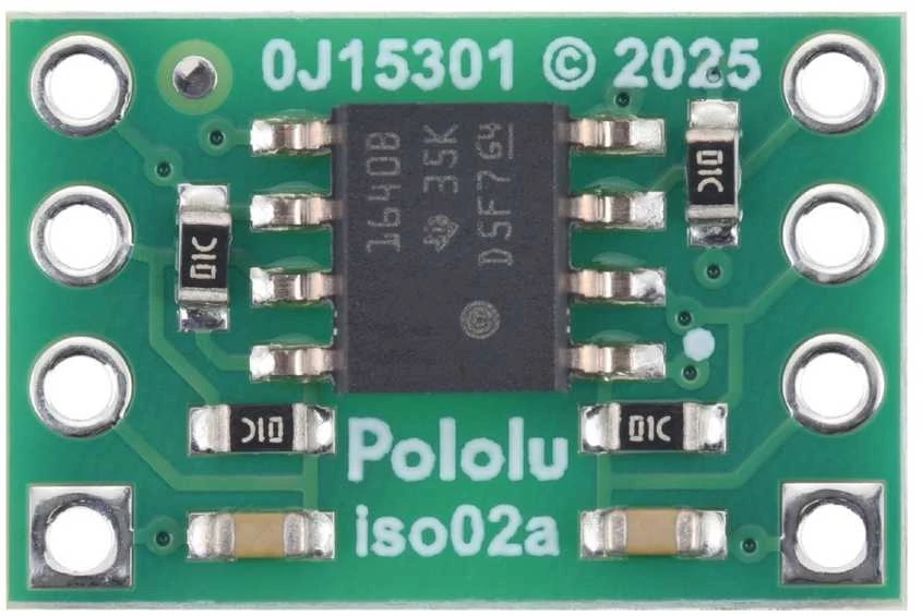 ISO1640 I2C izoliatoriaus modulis iš viršaus