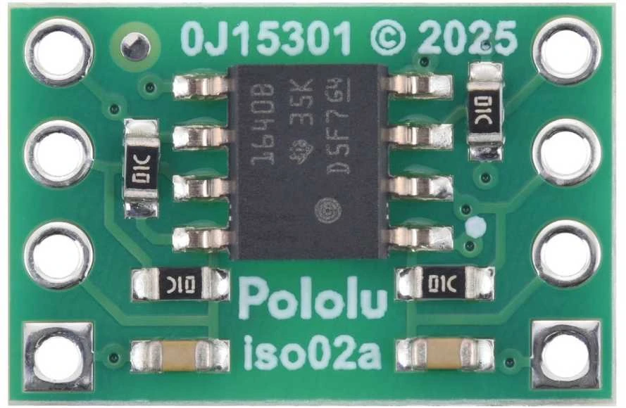 ISO1640 – dvikryptis I2C izoliatorius – JST SH 4 kontaktų – 3–5.5 V / 2.25–5.5 V – Pololu 5391