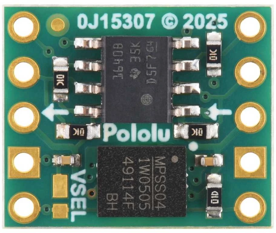 ISO1640 - Dvikryptis I2C izoliatorius su izoliuotu maitinimo šaltiniu be jungčių - 5V/3.3V, 200mA - Pololu 5392