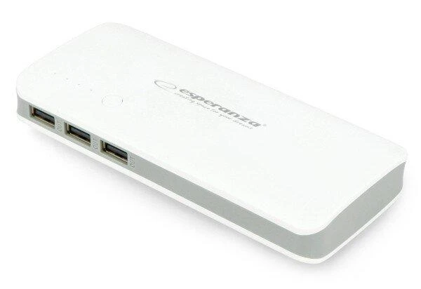 Power Bank Esperanza Radium EMP106WE (8000mAh, microUSB, USB 2.0, baltos spalvos)
