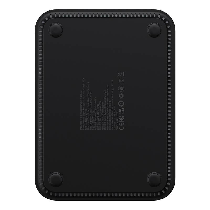 Išorinis akumuliatorius/starteris + kompresorius 2in1 Baseus Super Energy automobilinis Jump Starter, 8000mAh, 1000A USB - juodas