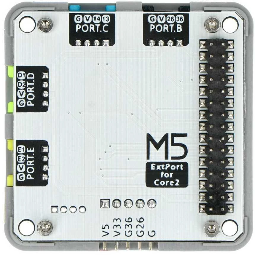 M5Stack Core2 išplėtimo modulis su jungčių prievadais
