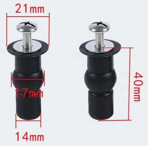 Oem Išsiplėtimo varžtas klozeto sėdynei montuoti M5 14mm su flanšu 18mm - varžtai - 2 vnt