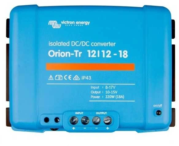 Įtampos keitiklis DC/DC 12V:12V 18A 220W Orion-Tr, galvaniškai izoliuotas, IP43, Victron Energy