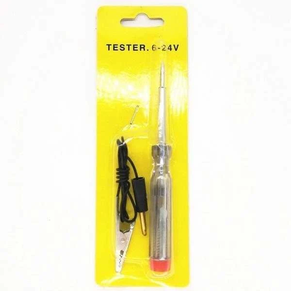 Oem Įtampos testeris - 6-24V testeris - mėgintuvėlis su kabeliu su aligatoriaus spaustuku