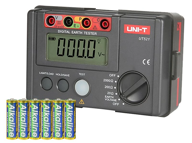 Įžeminimo varžos matuoklis UT521 UNI-T, modelis - 50-201#, žema