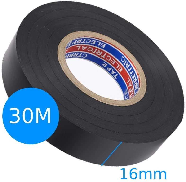 Oem Izoliacinė juosta 16 mm x 10 m - juoda - PVC apsauginė juosta