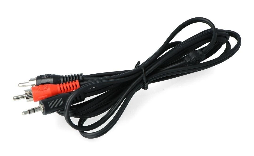 Garso kabelis 3.5mm į 2xRCA su filtru
