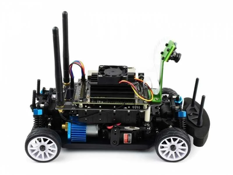 JetRacer Pro Al – keturių ratų roboto platforma su kamera, nuolatinės srovės pavara, OLED ekranu Nvidia Jetson Nano Pro – Waveshare 18432