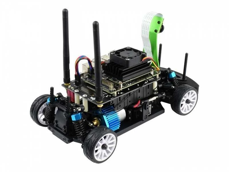 JetRacer Pro Al – keturių ratų roboto platforma su kamera, nuolatinės srovės pavara, OLED ekranu Nvidia Jetson Nano Pro – Waveshare 18432