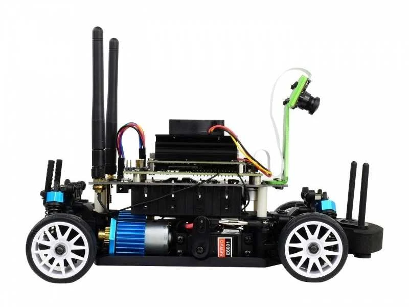 JetRacer Pro Al – keturių ratų roboto platforma su kamera, nuolatinės srovės pavara, OLED ekranu Nvidia Jetson Nano Pro – Waveshare 18432
