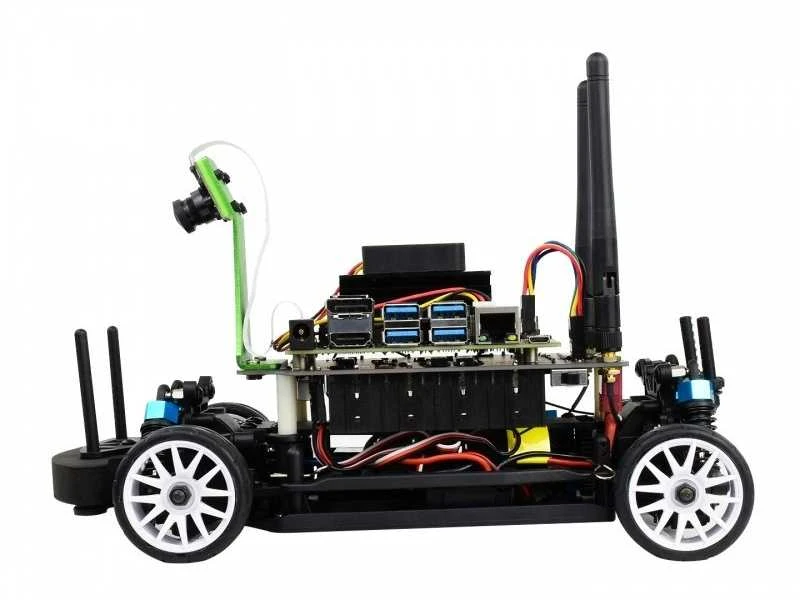 JetRacer Pro Al – keturių ratų roboto platforma su kamera, nuolatinės srovės pavara, OLED ekranu Nvidia Jetson Nano Pro – Waveshare 18432